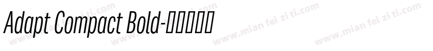 Adapt Compact Bold字体转换
